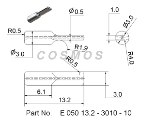wire guide-NOZZLE DRAWING E 050 13.2